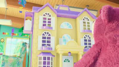 Far out Down in a jiff lotsoSo who's ready for so who's ready for Ken's dream tourLet's show our new friends where they'll be stayingFolks if you want to step right this wayHi I'm KenBarbie Have we ever metUh uhI would've rememberedLove your legwarmers - Toy Story 3