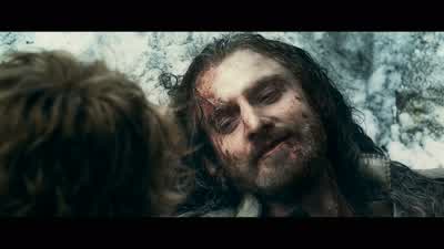 FarewellMaster burglarGo back to your booksAnd your armchairPlant your treesWatch them growIf more peopleValued homeAbove goldThis world would be a merrier placeNo No no no NoThorin Thorin don't you dareThorin Thorin hold onHold on pleaseThe eaglesThe - The Hobbit: The Battle of the Five Armies