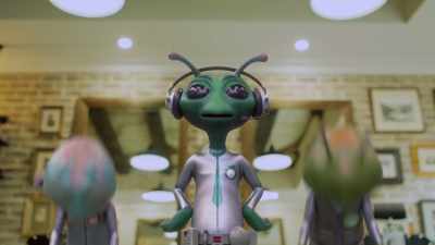 [fascinated demonstrating] - Alien TV