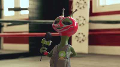 [fascinated garbling] - Alien TV