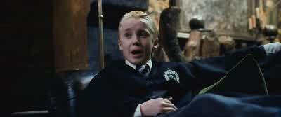 Father always said Dumbledore was the worst thingthat ever happened to this place You're wrongWhatYou think there's someone here who's worse than DumbledoreWell Do youHarry PotterGood one GoyleYou're absolutely right - Harry Potter and the Chamber of Secrets