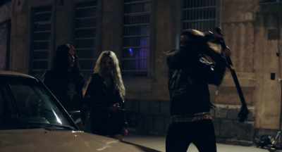       -Faust, do it! Do it!     
       -(CAR ALARM BLARES)       - Lords of Chaos