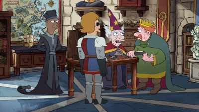 Fear not. While under my spell,
his magic whistle can only crush nuts. - Disenchantment