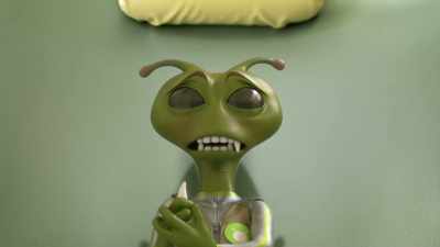 [fearful lisping] - Alien TV