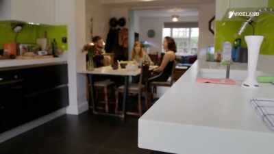 Fed and watered,
Thomas is off to work... - Stacey Dooley Sleeps Over