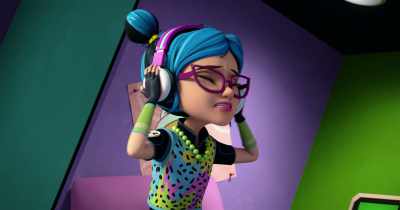 -[feedback screeches]
-[groans] - Spy Kids: Mission Critical
