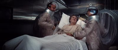 You always have to wear that  iron suit - The Andromeda Strain