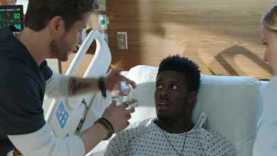 - it feels like I'm drowning.
- Your lungs are - The Resident
