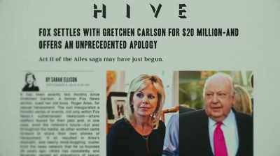 Female anchor #9: 
 Fox settled with Carlson - Divide and Conquer: The Story of Roger Ailes
