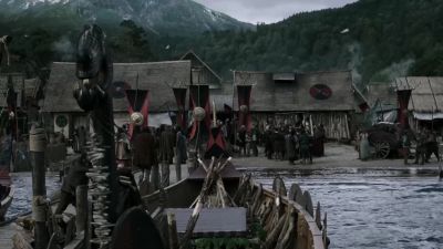 (festive cheering, laughter) - Vikings