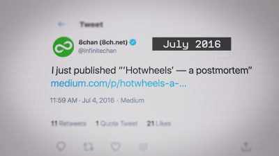 Filmmaker:
Fred stepped down
as 8chan's admin, - Q: Into the Storm