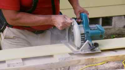 Finally, we're adding
some cement-based siding. - Zombie House Flipping