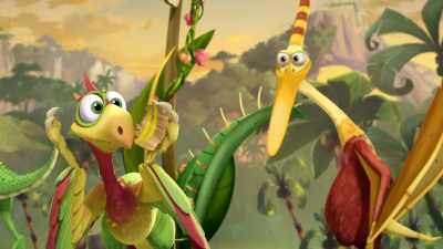 Find your place quickly!
Compsogs in front, - Gigantosaurus