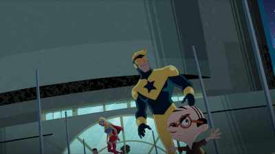 Fine! You outsmarted me
this time, Booster Gold. - Justice League Action