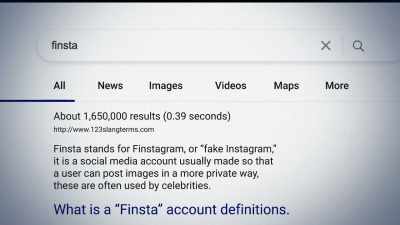 Finsta just means fake Instagram, - House of Hammer