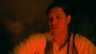 (fire crackles)
(crickets chirp) - Over The Red River
