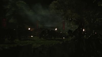(fire crackles, crickets chirp) - Vikings