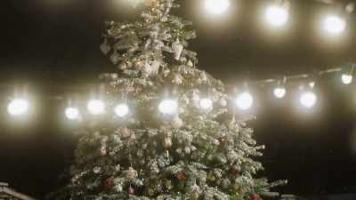 [Fire crackling and
background market chatter] - A Very English Christmas