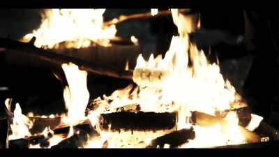 -(fire crackling)
-(crowd cheering) - The Third Day