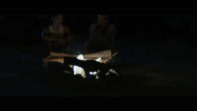 (fire crackling)
(gentle melodic music) - Castaways