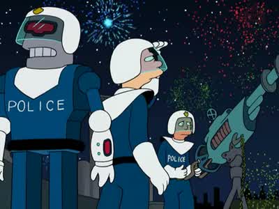 Fire! Fire! Can't see nothing. Pretty, though. - Futurama