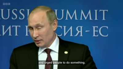 First, we do not need
to kill these people. - Putin vs the West