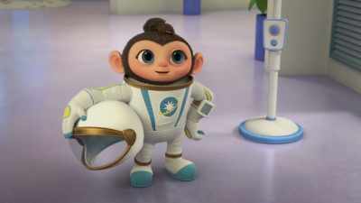 First monkey
to slip on a banana peel in space! - Ridley Jones