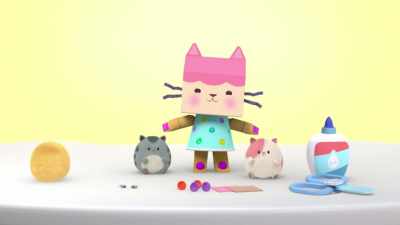 First, we need the big,
fluffy pompom for the body. - Gabby's Dollhouse