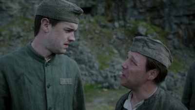 First thing they found
was his prison hat, - Decline and Fall