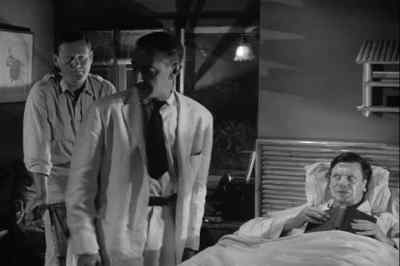 First thing, we have to get
some serum into him. Kitchen? - Alfred Hitchcock Presents