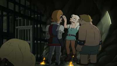 First he turned into a man
smoking in the bed, - Disenchantment
