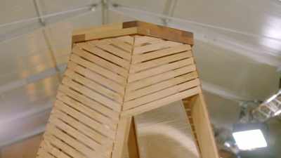 First up, love your hexagonal
ring beam at the top there - Handmade: Britain's Best Woodworker