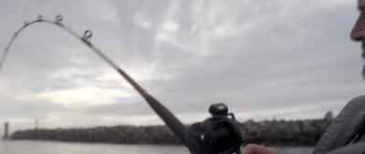 (fishing line whips)
(music continues) - Bad Fish