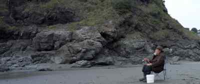 (fishing pole ticking)
(Ben straining) - Bad Fish