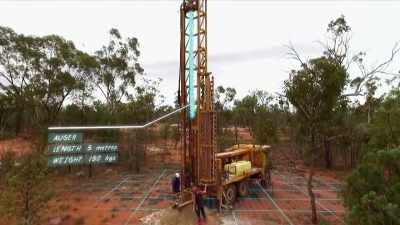 Five steel drill bits called augers, - Outback Opal Hunters