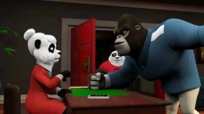 Five years acting
with a cut rate panda - Panda vs. Aliens