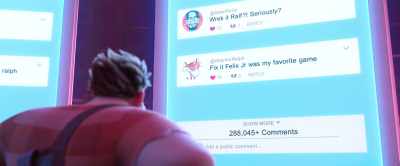 "Fix-It Felix, Jr. was my favorite game." - Ralph Breaks the Internet