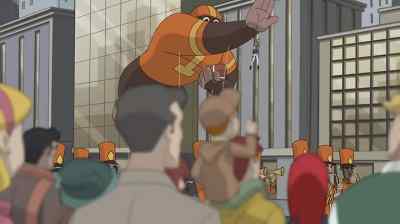 FLASH:
Ha! Woodoak's mascot's
pretty cool, - The Spectacular Spider-Man