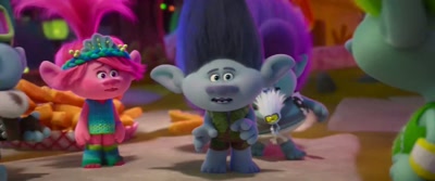 Floyd's been taken prisoner
in Mount Rageous - Trolls Band Together