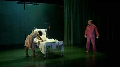 "Fluttering and dancing in the breeze."
Next line. - National Theatre Live: Nye