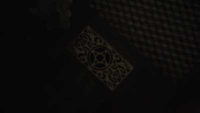 -[footsteps ascending]
-[sinister music playing] - Haunted