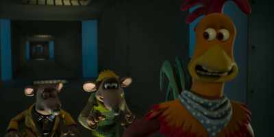 [footsteps below] - Chicken Run: Dawn of the Nugget