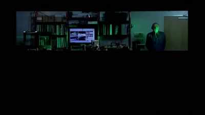 [footsteps clacking over
eerie ambient music] - Caller ID: Entity