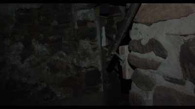 [footsteps crunching]
[heartbeat increasing] - Hell House LLC III: Lake of Fire