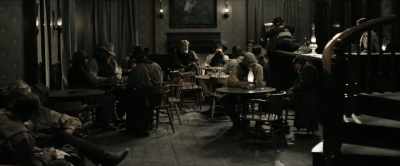 -[footsteps]
-[piano playing] - Godless