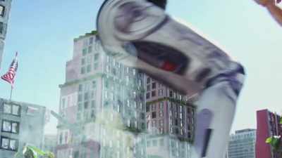 [footsteps stomping] - Giantess Attack vs. Mecha Fembot