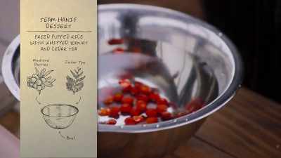 For my dessert, I'm
going to make puffed rice - Chefs vs Wild