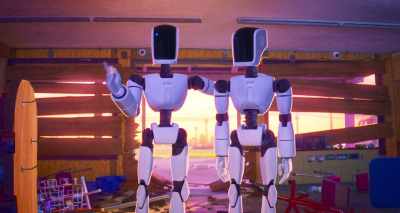 For example, we consume food
in the traditional human manner. - The Mitchells vs the Machines