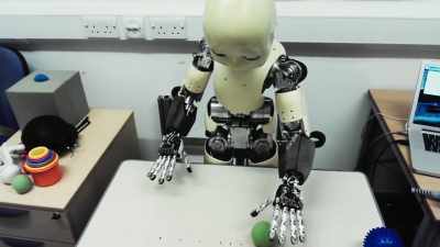 For example, I will talk to a little robot and I will say, - iHuman