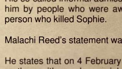 For example, Malachi Reed, at 14, - Sophie: A Murder in West Cork